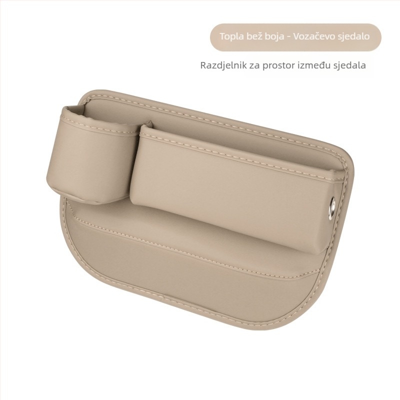 Kožna kutija za skladištenje prostora između sjedala automobila – s kotačićima, vodootporna, izolirana i s ručkom