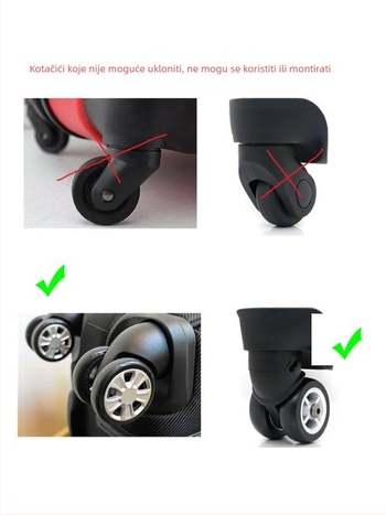 Mijiya silikon zaštitni poklopac kotača prtljage, otporan na habanje, univerzalno kompatibilan