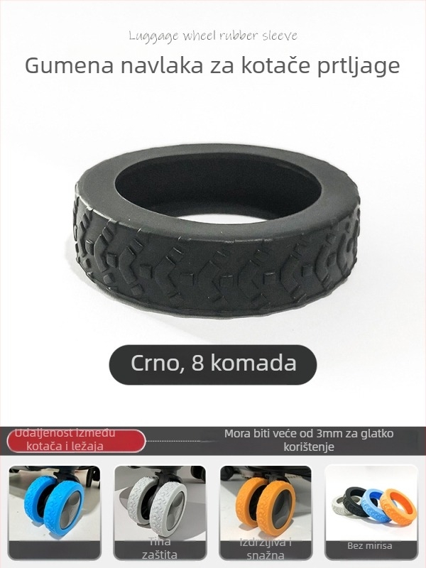 Mijiya silikon zaštitni poklopac kotača prtljage, otporan na habanje, univerzalno kompatibilan