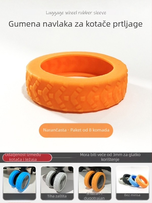 Mijiya silikon zaštitni poklopac kotača prtljage, otporan na habanje, univerzalno kompatibilan