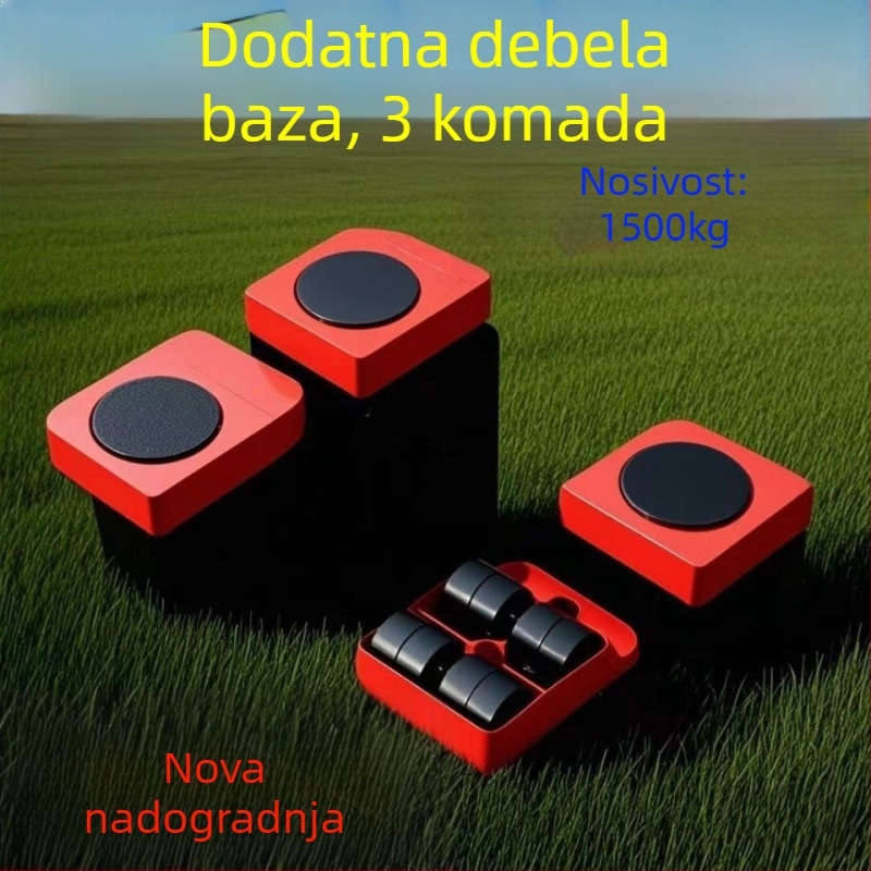 Alat za preseljenje namještaja s univerzalnim kotačićima, za namještaj i teške predmete, karbidni materijal, paket od 20 komada