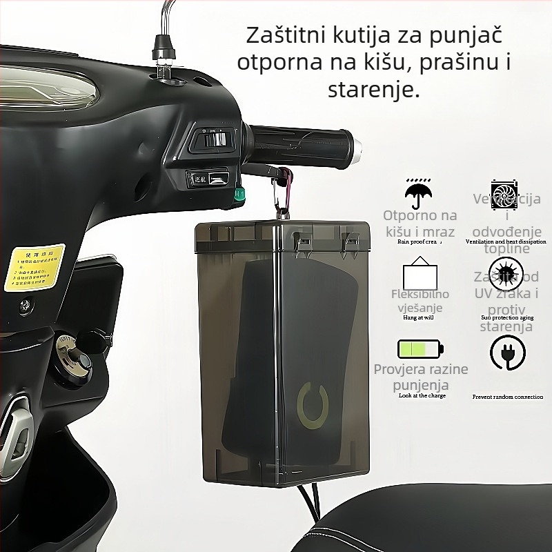 Kutija za punjenje električnog vozila — vodootporna i otporna na prašinu, za vanjsko punjenje i skladištenje utikača