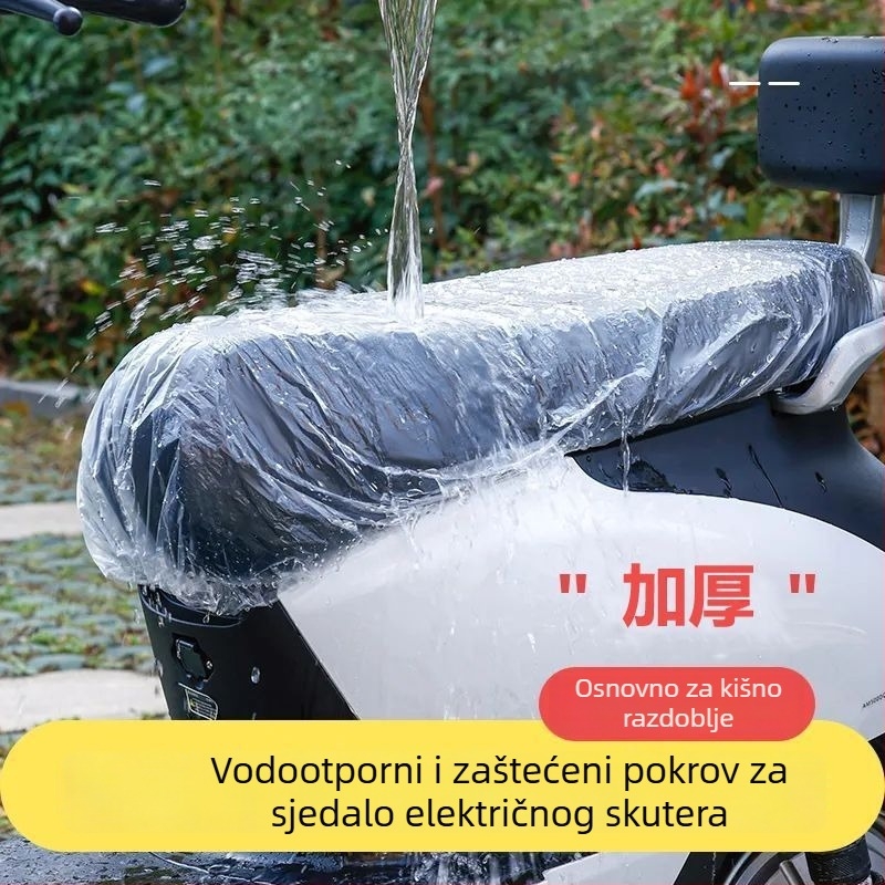 Univerzalna jednokratna navlaka za sjedalo električnih vozila – prozirna plastična navlaka za sjedalo, vodootporna i otporna na prašinu, minimalistički stil