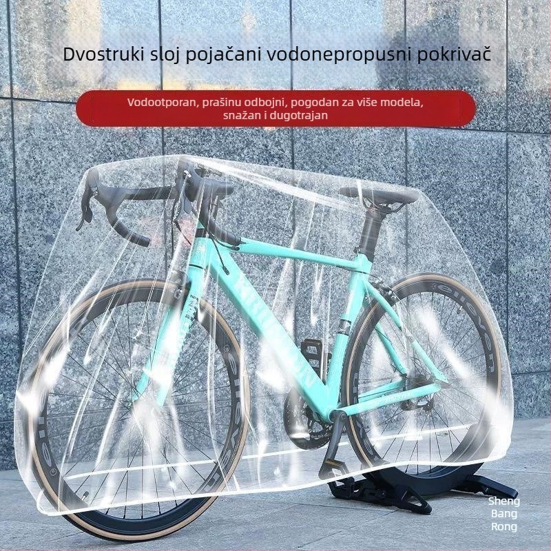 Pokrov kišnog zaslona bicikla, zaštita od sunca, otporan na prašinu, vodootporan, izdržljiv (za cestovne i MTB bicikle)
