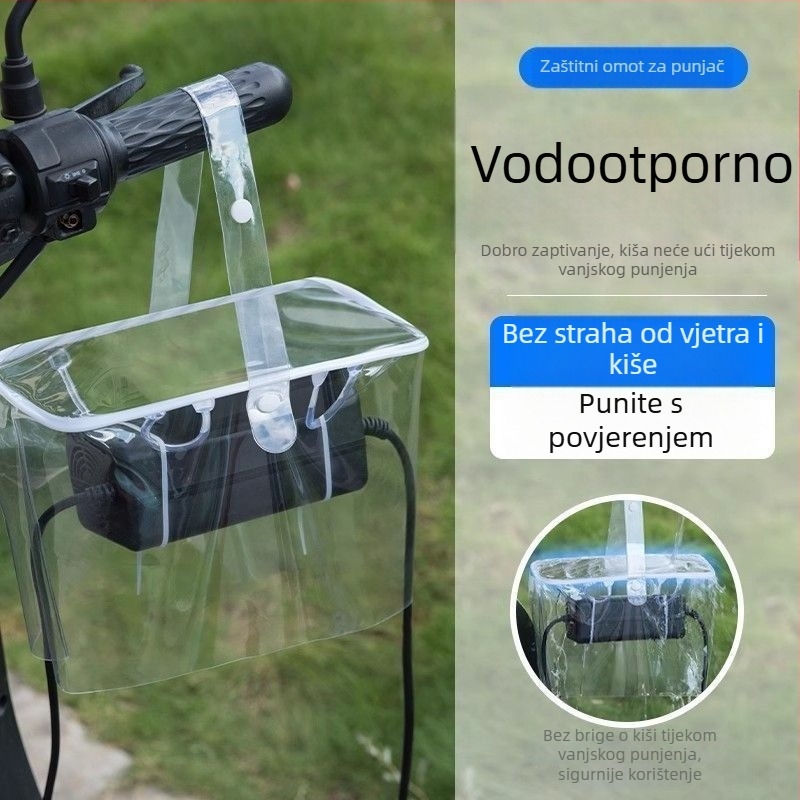 Pokrov EV punjača – vodootporan, otporan na vjetar, proziran, za vanjsku upotrebu, s disipacijom topline i integriranim pohranjivanjem
