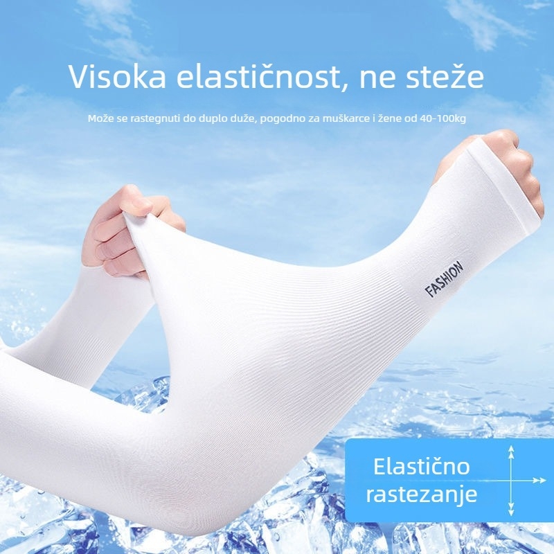 Ice Silk nadlaktni rukavi, prozračni, upijaju znoj, UV zaštita — najlon 80–90%