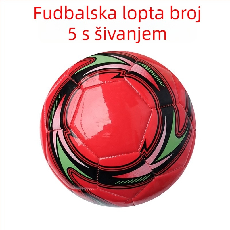 PU nogometna lopta, šivana strojem, jača konstrukcija, za trening i natjecanje, mogućnost prilagođavanja logotipa kampus timovima
