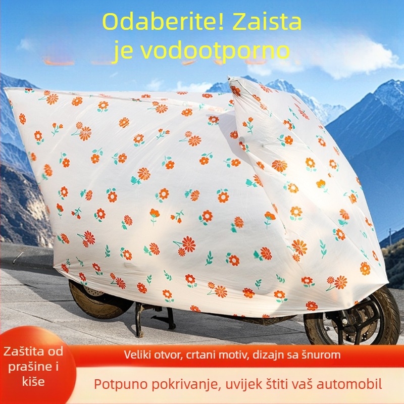 Navlaka za električno vozilo za bicikl i motocikl — zaštita od kiše, zaštita od sunca, zaštita od prašine, jednostavan stil