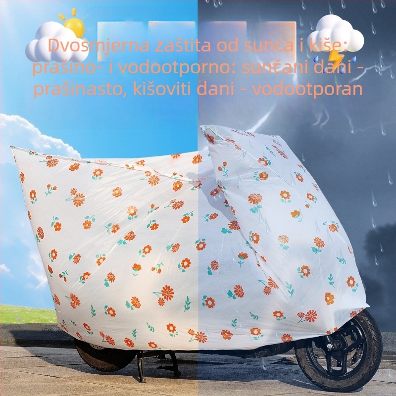 Navlaka za električno vozilo za bicikl i motocikl — zaštita od kiše, zaštita od sunca, zaštita od prašine, jednostavan stil