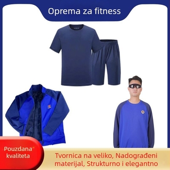 Uniforma za trening s kratkim rukavima i šorcima, unisex odrasli, proljeće, jednobojni uzorak, pogodna za planinarenje, penjanje i kampiranje