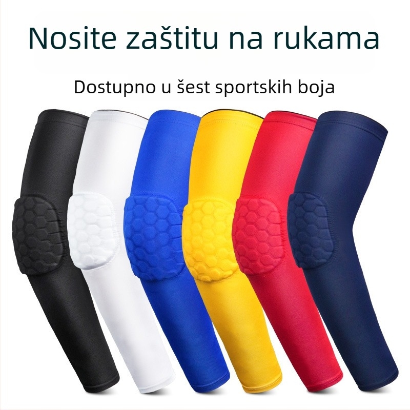 Zaštitnik lakta Pro – dišuća struktura s hexagonalnim uzorkom, poliester vlakno, za odrasle, košarka
