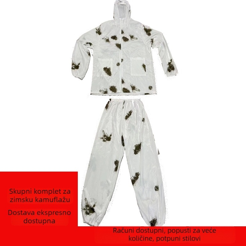 Ghillie kostim kamuflaža zima, poliester tkanina, zaštita od zračenja, unisex