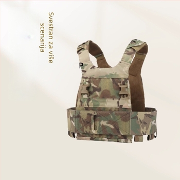 Cordura taktička vesta za obuku gađanja - jednobojni uzorak, unisex, odrasli, sve sezone