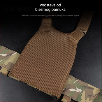 Cordura taktička vesta za obuku gađanja - jednobojni uzorak, unisex, odrasli, sve sezone