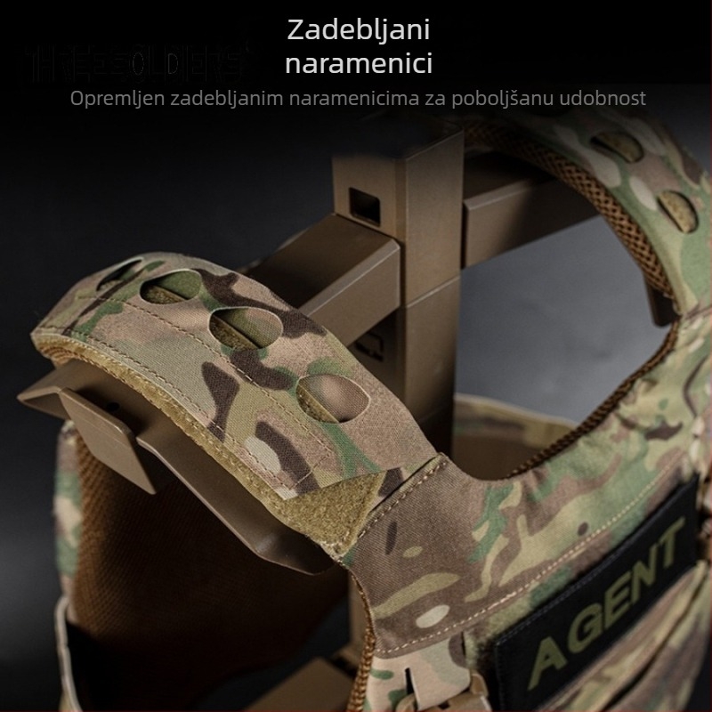 Cordura taktička vesta za obuku gađanja - jednobojni uzorak, unisex, odrasli, sve sezone
