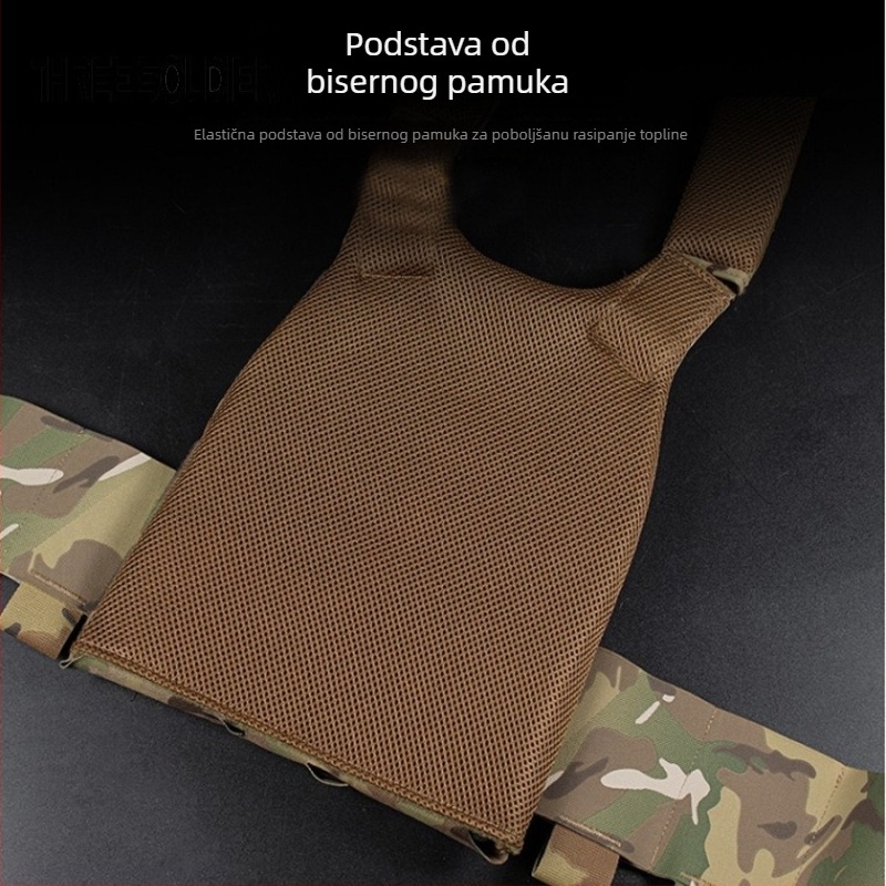 Cordura taktička vesta za obuku gađanja - jednobojni uzorak, unisex, odrasli, sve sezone