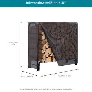 Vanjsko pokrivalo za drva – Oxford platno, vodootporno, otporno na sunčevu svjetlost i prašinu