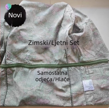 Kamuflažni trening komplet, tkanina od pamuka, prozračan, UV zaštita, otporan na habanje, odvodi vlagu; unisex odrasli, sve sezone