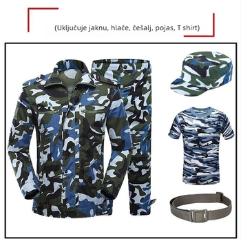 Unisex komplet kamuflažne trening uniforme – pamukom mješavina, brzo sušenje, prozračna, otporna na habanje, za sve sezone