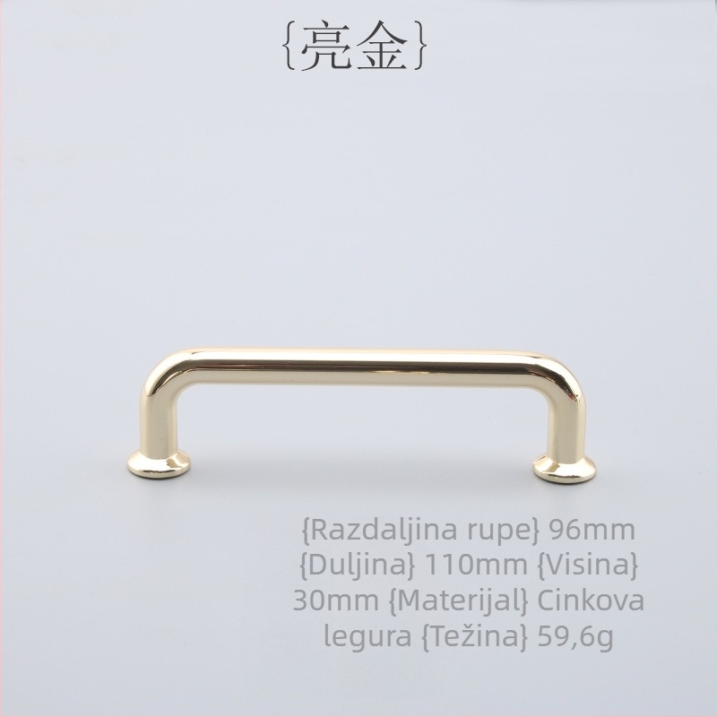 Kuka za namještaj od cinkovog legura – jednopreuzmontiranje, europski stil, moderni minimalistički dizajn, 6060/6061, elektroplatinacija