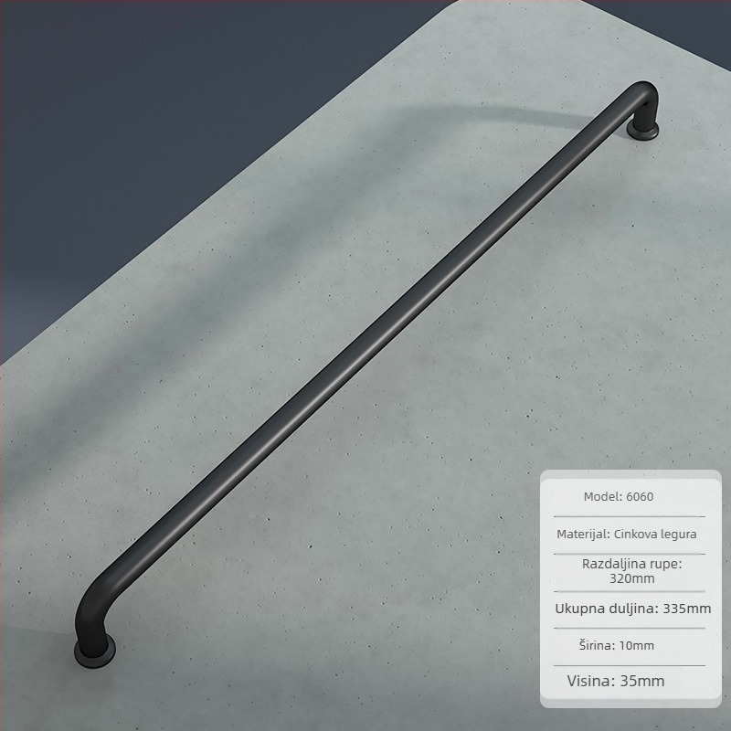 Kuka za namještaj od cinkovog legura – jednopreuzmontiranje, europski stil, moderni minimalistički dizajn, 6060/6061, elektroplatinacija