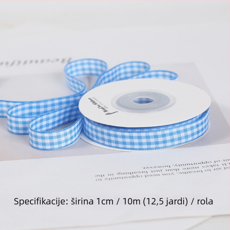 Mrežasti uzorak od poliester velura vrpca za pakiranje i DIY cvjetne dodatke; Materijal: poliester velur; Primjena: vjenčanja, pakiranje svježeg cvijeća, dodaci za kosu, vezanje buketa, pakiranje kolača; Šifra artikla: yuyi10