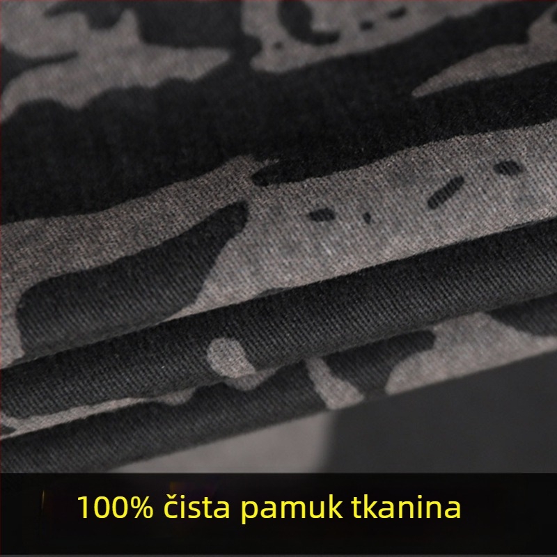 Unisex komplet odjeće s kamuflažnim uzorkom — 100% pamuk, otporan na habanje i na vjetar, kamuflažni uzorak, pogodan za proljeće, ljeto, jesen i zimu, za planinarenje i kampiranje