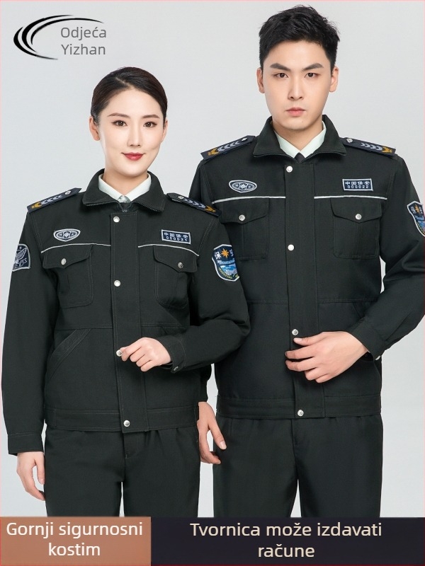Muški set sigurnosne radne uniforme, četiri sezone, materijal koji odvodi vlagu (65% poliester, 35% pamuk podstava)