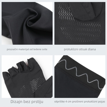 Rukav za zaštitu ruke za outdoor sportove, od Ice Silk tkanine, UV zaštita, prozračan, otvor za palac i silikon protiv klizanja