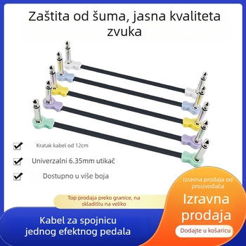 Patch kabel za efekt pedala za električnu gitaru – ABS materijal, Model 1, kratki mono audio kabel