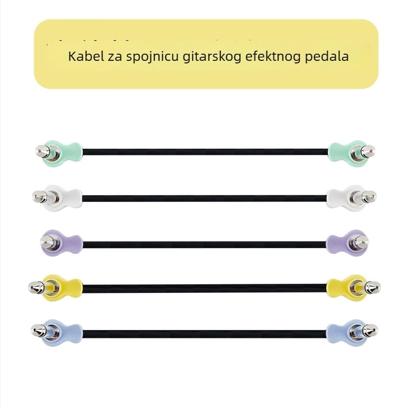 Patch kabel za efekt pedala za električnu gitaru – ABS materijal, Model 1, kratki mono audio kabel