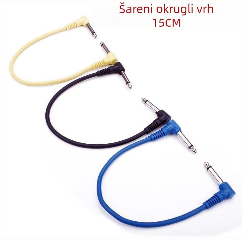 Kabl za gitaru s kvadratnim i ravnim konektorima za muzički instrument