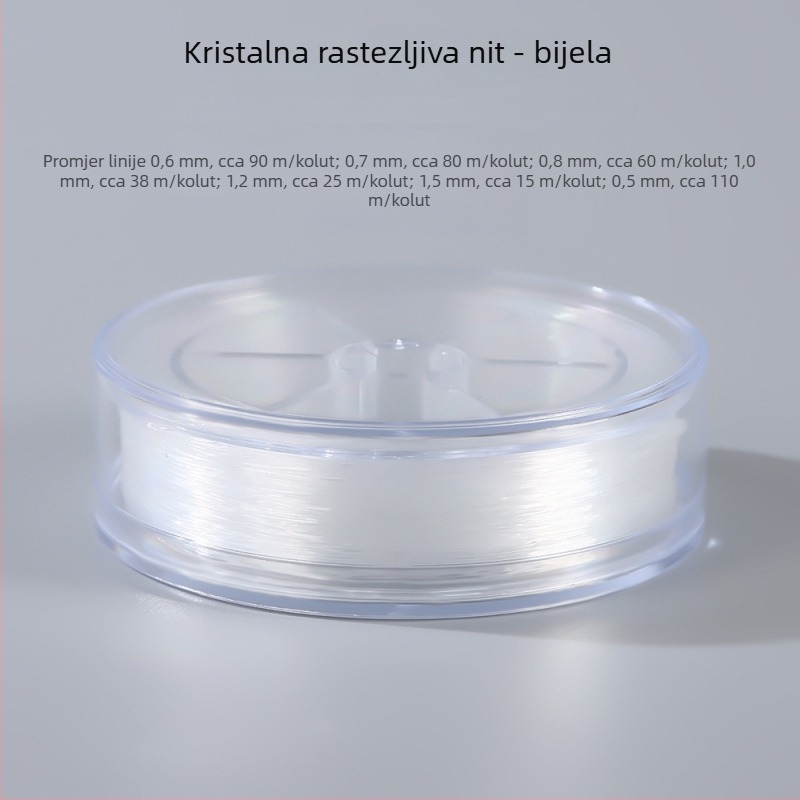 Uvezeni kristalni elastični TPU okrugli konac za ručno izrađene narukvice, otporan na habanje