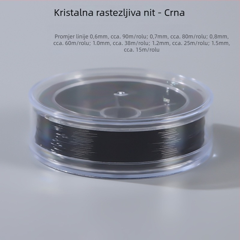Uvezeni kristalni elastični TPU okrugli konac za ručno izrađene narukvice, otporan na habanje