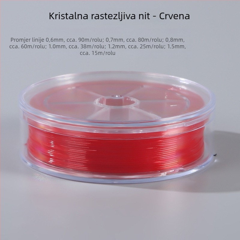 Uvezeni kristalni elastični TPU okrugli konac za ručno izrađene narukvice, otporan na habanje