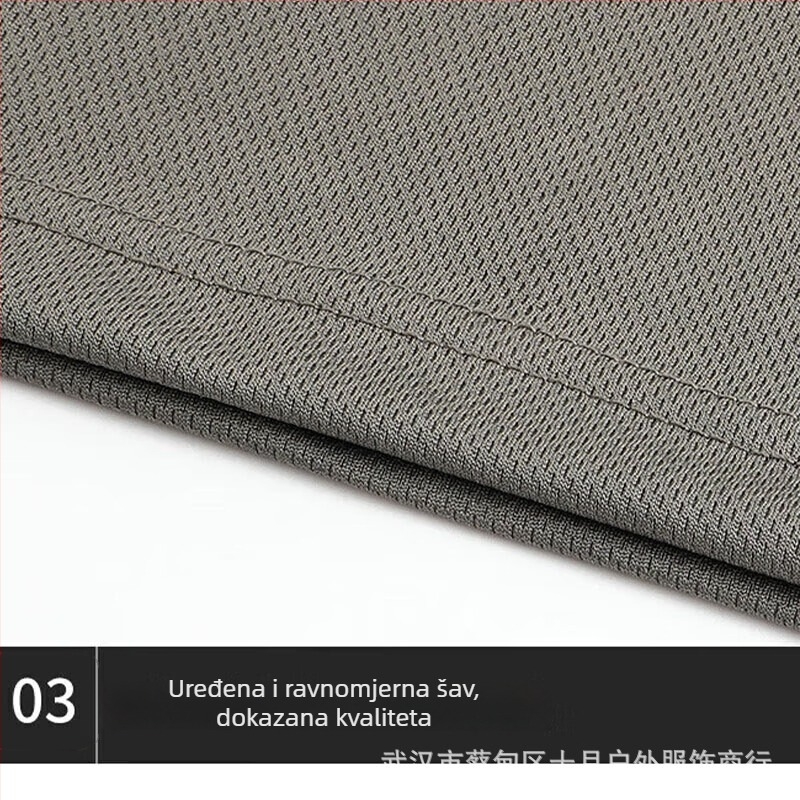 Unisex sportski T-shirt s dugim rukavima i okruglim izrezom, otporan na habanje od poliestera, za planinarenje i kampiranje