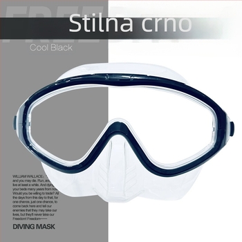 Maska za slobodno ronjenje, velik okvir, anti-fog, nizak volumen; materijal: tekući silikon; brend: OTHER; nema licenciranih privatnih marki