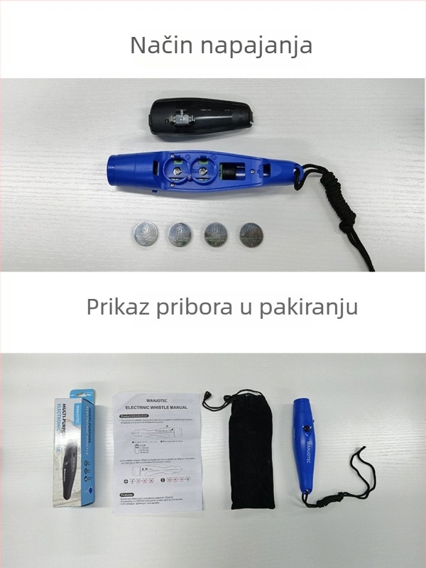 UNIWA elektronička zviždaljka – ABS materijal, visoke glasnoće za sportske suce i trening kućnih ljubimaca, tri zvučna efekta, otisak logotipa, prilagodba