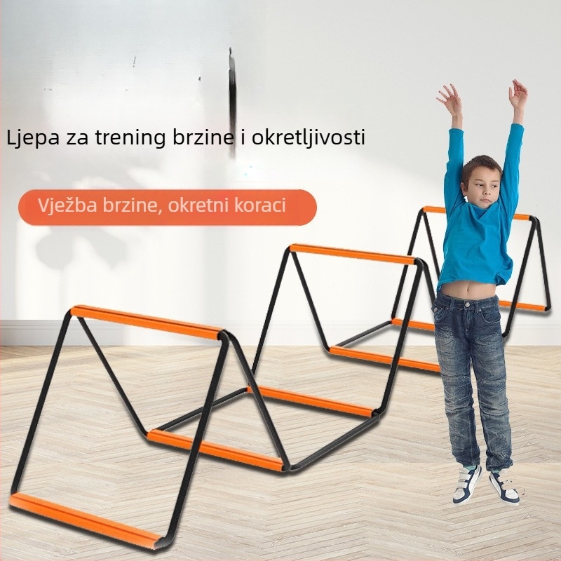 Ljestva agilnosti od nehrđajućeg čelika, sklopiva i pohranjiva, s međusobnim povezujućim sustavom, trening alat za nogomet i trčanje, prilagodljiv