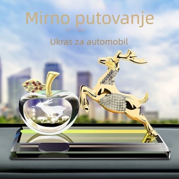 Držač automobilske parfeme od legure – jelenov motiv, karikatura stil, dugotrajna aromaterapijska dekoracija za središnju konzolu