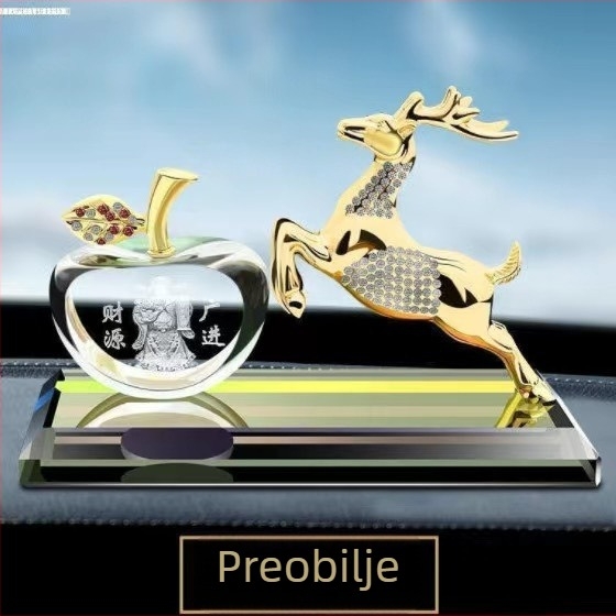 Držač automobilske parfeme od legure – jelenov motiv, karikatura stil, dugotrajna aromaterapijska dekoracija za središnju konzolu