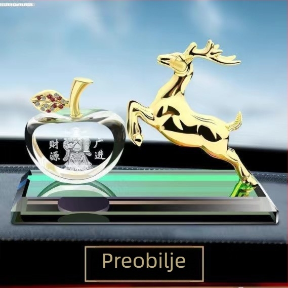 Držač automobilske parfeme od legure – jelenov motiv, karikatura stil, dugotrajna aromaterapijska dekoracija za središnju konzolu