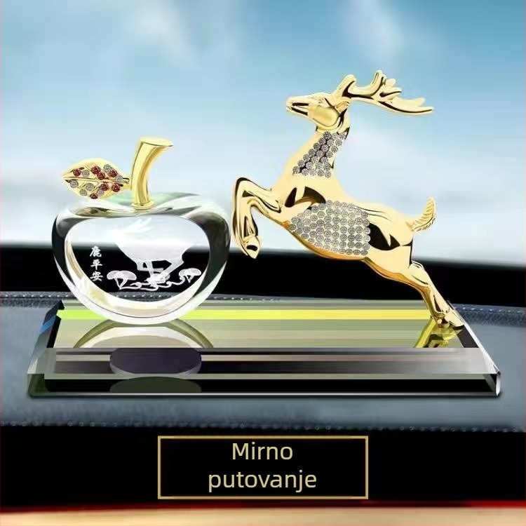 Držač automobilske parfeme od legure – jelenov motiv, karikatura stil, dugotrajna aromaterapijska dekoracija za središnju konzolu