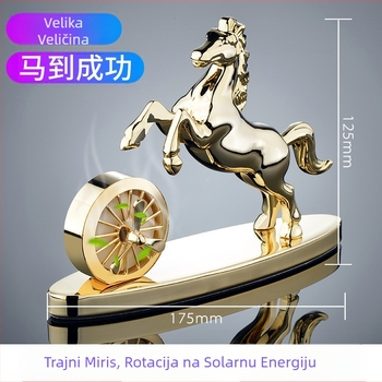 Auto solarni rotirajući konjski ukras od čelika, s mirisom i uklanjanjem mirisa, Frambo, jednostavan stil, u kutiji