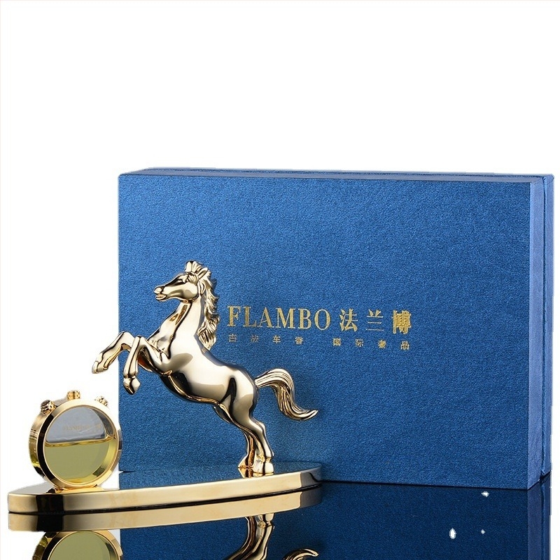 Auto solarni rotirajući konjski ukras od čelika, s mirisom i uklanjanjem mirisa, Frambo, jednostavan stil, u kutiji