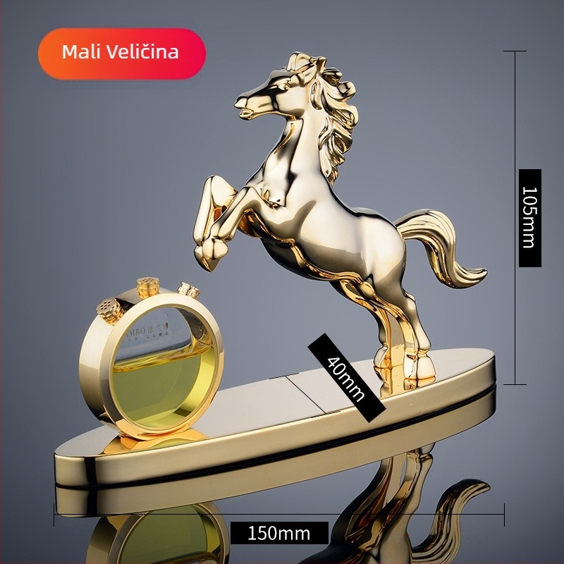 Auto solarni rotirajući konjski ukras od čelika, s mirisom i uklanjanjem mirisa, Frambo, jednostavan stil, u kutiji