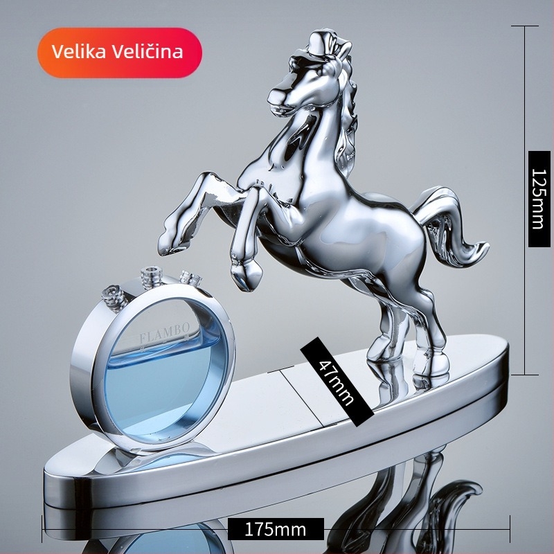 Auto solarni rotirajući konjski ukras od čelika, s mirisom i uklanjanjem mirisa, Frambo, jednostavan stil, u kutiji