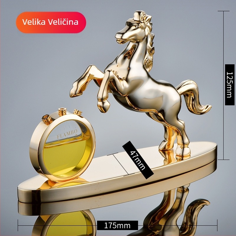 Auto solarni rotirajući konjski ukras od čelika, s mirisom i uklanjanjem mirisa, Frambo, jednostavan stil, u kutiji