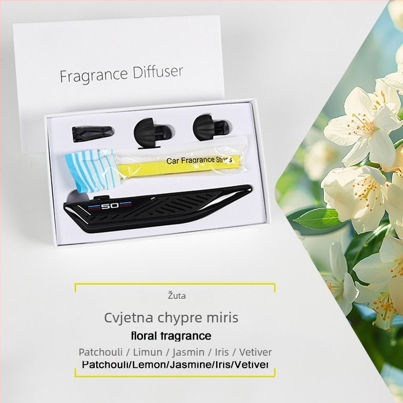 Auto klips za aromu — cvjetni miris, ugradnja na izlaz zraka, osvježava, sterilizira, uklanja neugodne mirise, traje više od 90 dana