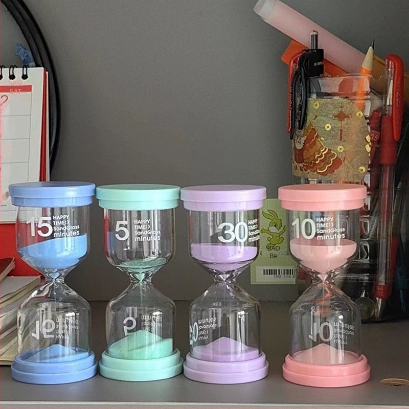 Macaron Time pješčani sat – ručno izrađeni stakleni stolni ukras, moderan minimalistički dizajn